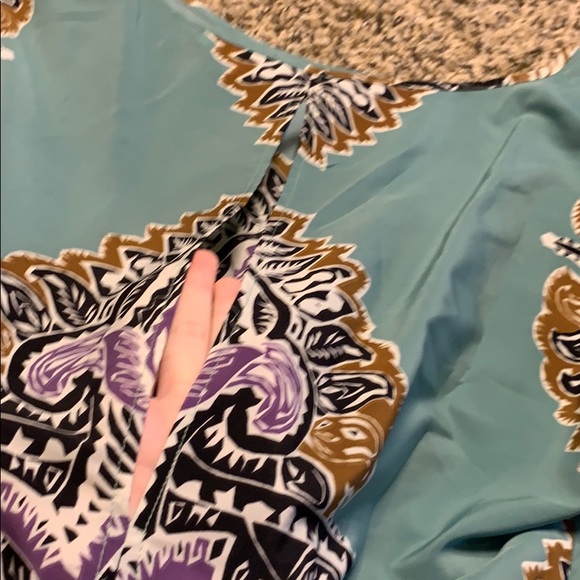 Glam Teal and Purple Mini Dress - Picture 5 of 5